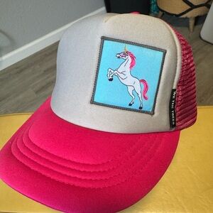 We The Trees Pink and White Unicorn Trucker Hat